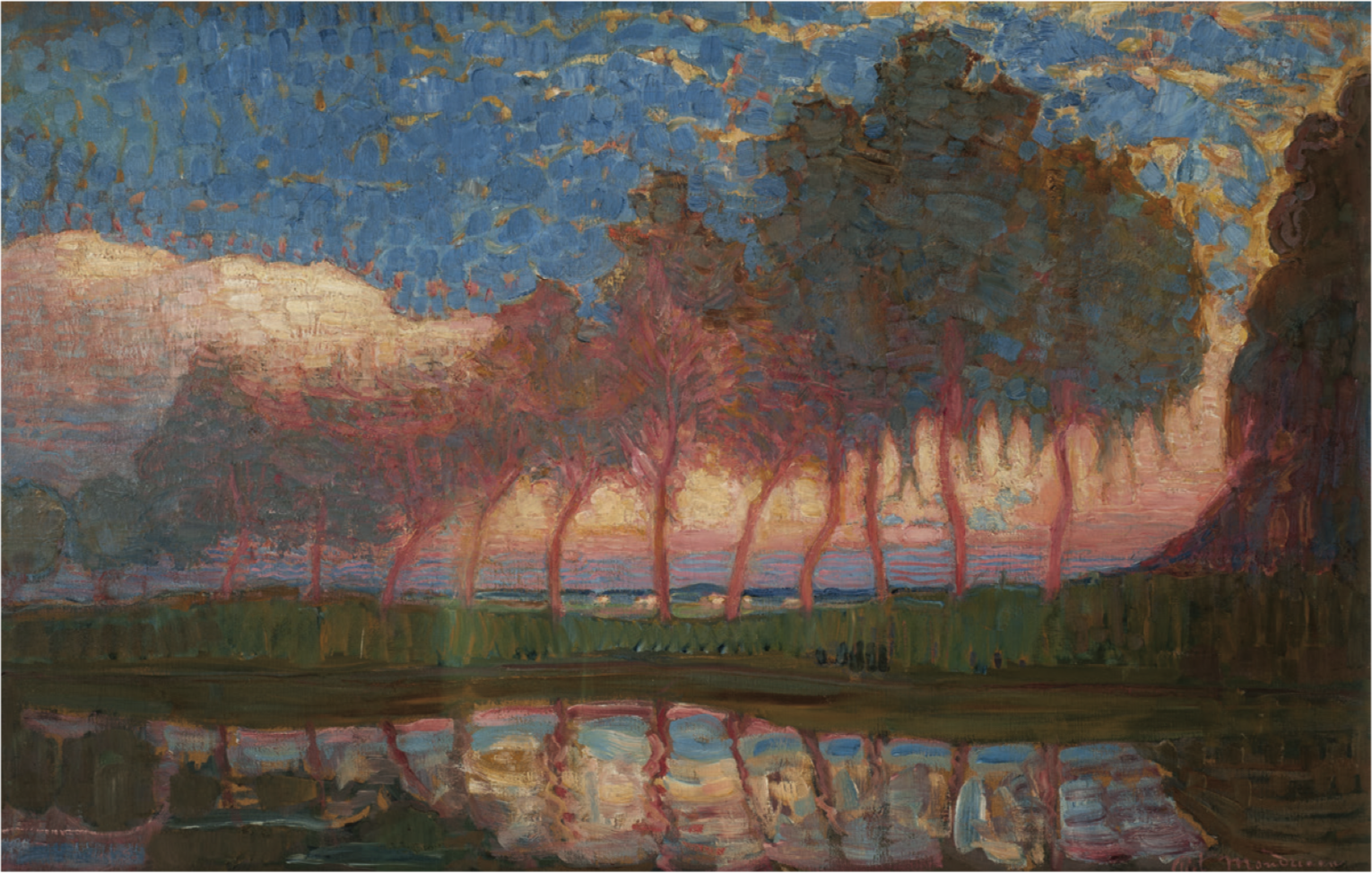 《夏日》Summer Day, 1908 Collection Museum de Fundatie, Zwolle and Heino/Wijhe, The Netherlands © Mondrian/Holtzman, 2020